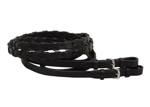 Tory Leather Company 5/8" x 60" Laced Reins with Buckle Bit Ends