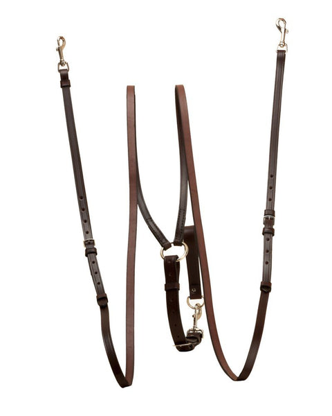 Tory Leather Company Deluxe Vienna Sliding Side Reins with Girth Loop