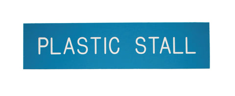Plastic Stall Plate - 1 or 2 lines