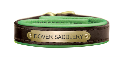 Perri’s® Padded Leather Nameplate Bracelet - Havana/Lime/Brass / One Size - Jewelry