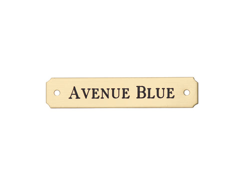 Notched Corner Saddle Nameplate