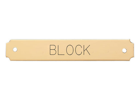Notched Corner Saddle Nameplate