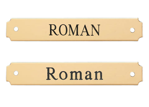 Notched Corner Saddle Nameplate