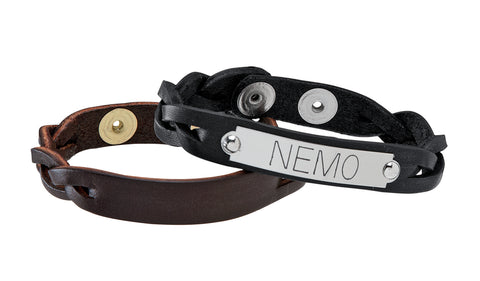 Perri’s® Braided Leather Nameplate Bracelet