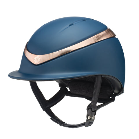 Charles Owen Halo Helmet - Navy/Rose Gold Ring / Small - Helmets