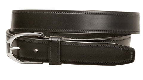 Tory Leather 1 1/4" Stainless Steel Stirrup Buckle Belt