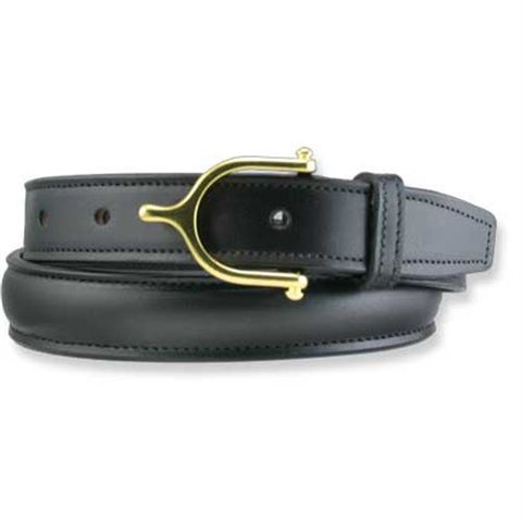 Tory Leather 1" Raised Belt with Brass Buckle