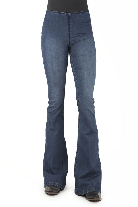 Tin Haul Ladies’ Harlow High Rise Skinny Flare Elastic Waist Jeans