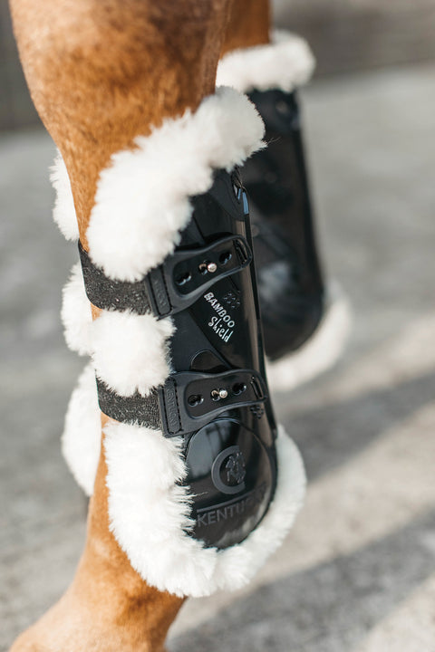 Kentucky Horsewear Vegan Sheepskin Elastic Tendon Boots with Bamboo