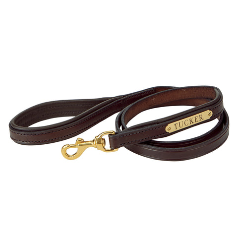Perri’s® Padded Leather Nameplate Dog Leash