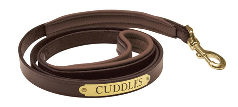 Perri’s® Padded Leather Nameplate Dog Leash