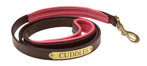 Perri’s® Padded Leather Nameplate Dog Leash
