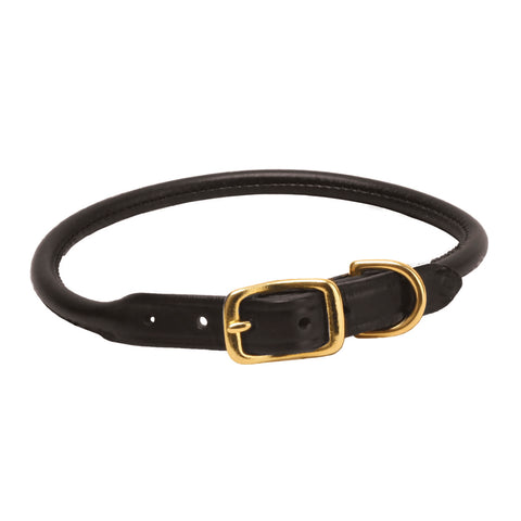 Tory Leather Rolled Leather Dog Collar