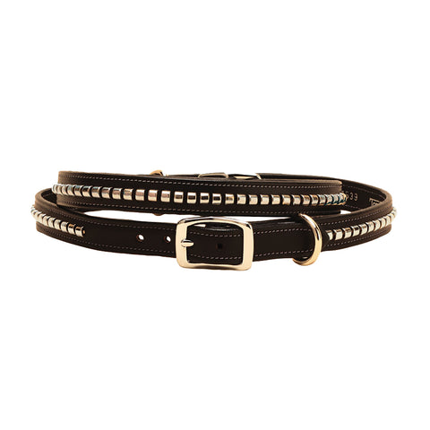 Tory Leather Clincher Leather Dog Collar