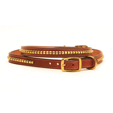 Tory Leather Clincher Leather Dog Collar