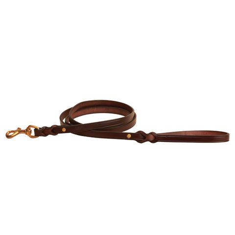 Tory Leather Split-Twist Creased Leather Dog Leash
