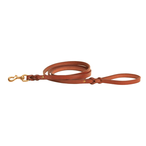 Tory Leather Split-Twist Creased Leather Dog Leash