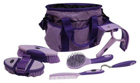 Showman® 6-Piece Soft Grip Grooming Kit with Nylon Bag