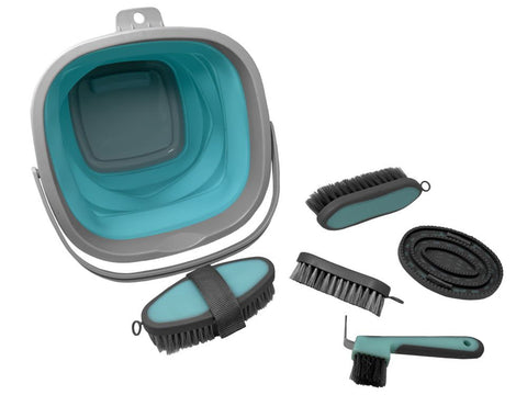 5-Piece Grooming Kit with Collapsible Bucket