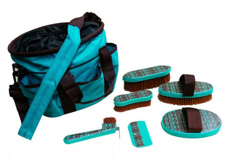 Showman® Navajo Print Grooming Kit with Nylon Cordura® Tote Bag