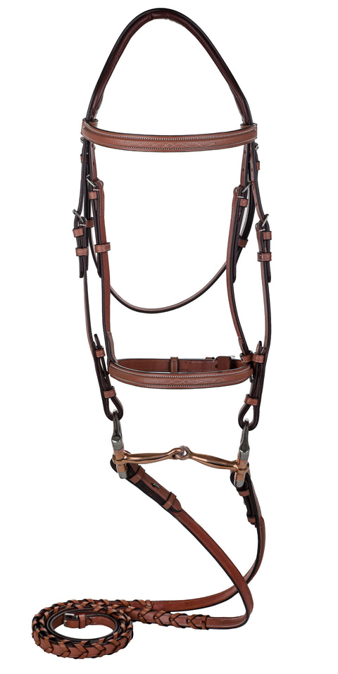 Laureate by Henri de Rivel Raised Fancy-Stitched Bridle with Laced Reins