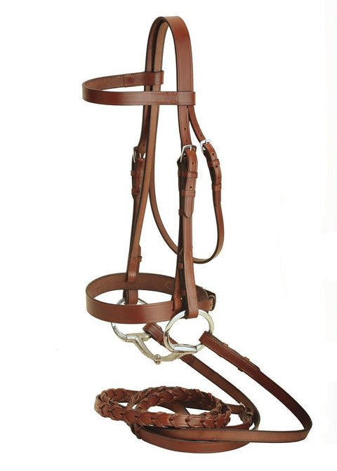 Tory Leather Company Oversize Fox Hunt Bridle with Laced Reins