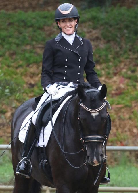 Halter Ego Aurelia Rose Gold Black Patent Double Bridle