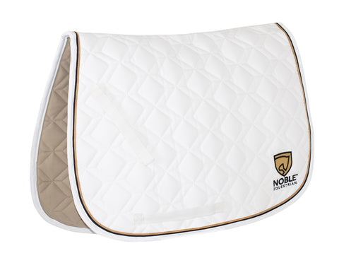 Noble Equestrian™ Premier Saddle Pad - White / Medium - Square Pads
