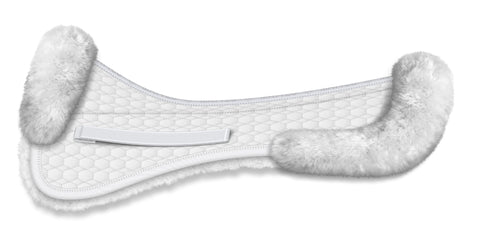E.A. Mattes Platinum EWWA Sheepskin Dressage Half Pad with Rear Trim