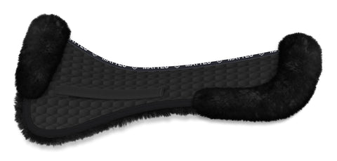 E.A. Mattes Platinum EWWA Sheepskin Dressage Half Pad with Rear Trim