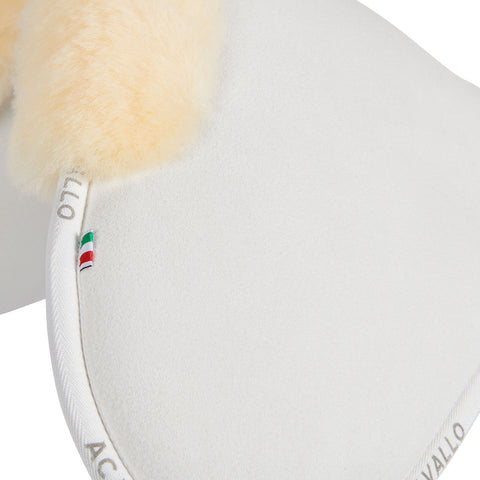 Acavallo® Memory Foam Suede Close Contact Half Pad with Sheepskin