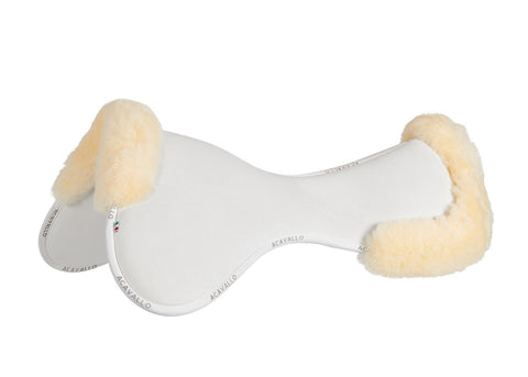 Acavallo® Memory Foam Suede Close Contact Half Pad with Sheepskin