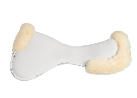 Acavallo® Memory Foam Suede Close Contact Half Pad with Sheepskin