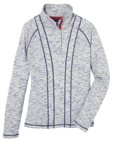 DS Textured Snap Neck Pullover