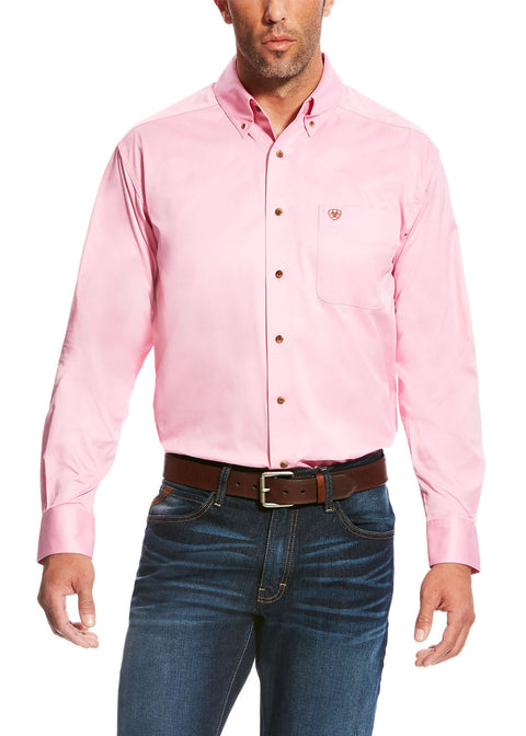 Ariat® Men’s Solid Twill Shirt in Prism Pink