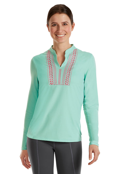 CoolBlast® 100 Ladies’ Notch-V Long Sleeve Top
