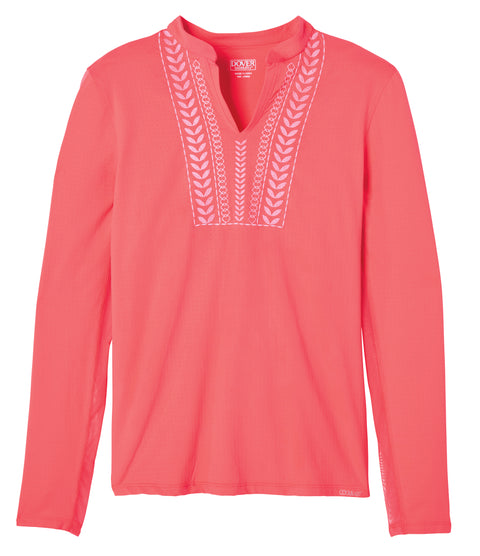 CoolBlast® 100 Ladies’ Notch-V Long Sleeve Top
