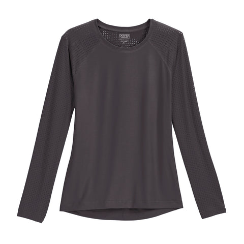 DS Ladies´ Long Sleeve Tech Top - Slate Grey / Xs - Casual Shirts