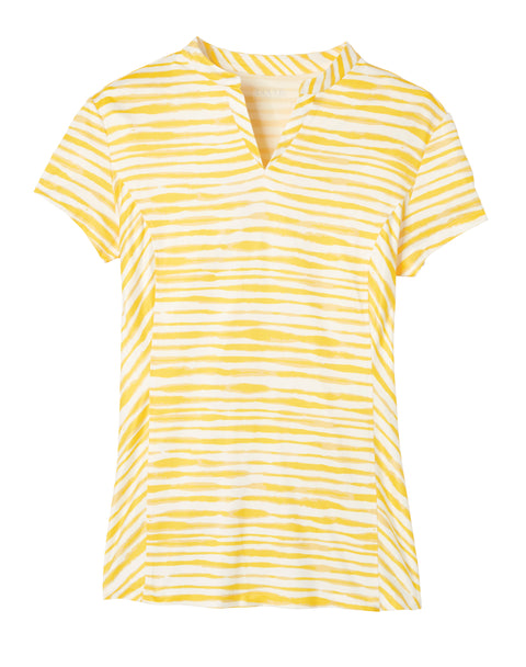 Dover Saddlery® Ladies’ Notch-V Stripe Short Sleeve Shirt