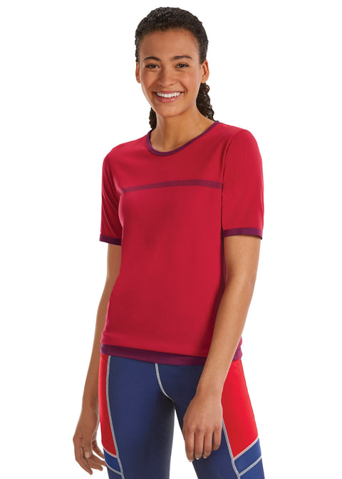 DS Ladies’ Mesh Knit Seamless Tee