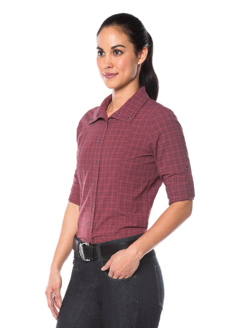 Kerrits Chemise d'équitation hybride à manches courtes pour femme Kerrits Chemise d'équitation hybride à manches courtes pour femme