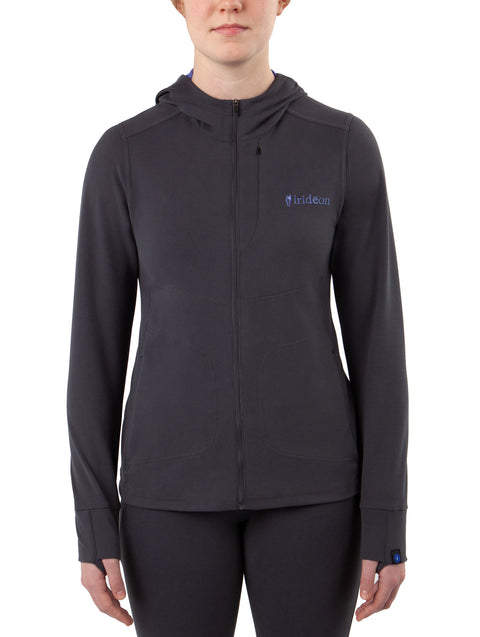 Irideon® Ladies’ Himalayer™ Hoodie - Graphite/Ultra Violet / Xs - Sweaters & Sweatshirts