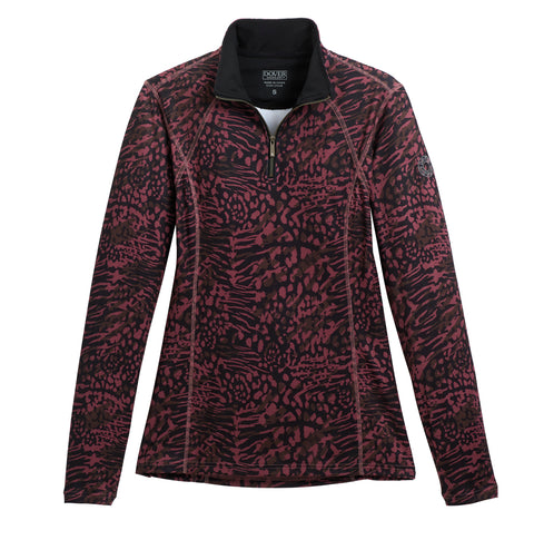 DS Ladies’ Meredith Print Quarter-Zip Shirt