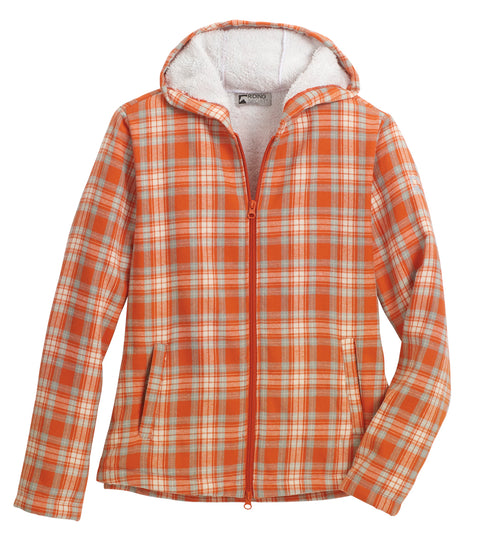 Riding Sport™ Ladies’ Lancaster Sherpa-Lined Flannel Hoodie