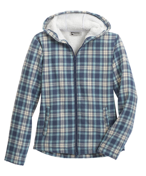 Riding Sport™ Ladies’ Lancaster Sherpa-Lined Flannel Hoodie