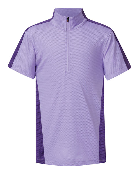 Kerrits® Kids’ Always Cool IceFil® Short Sleeve Solid Shirt - Violet / Small - Childs Casual Shirts