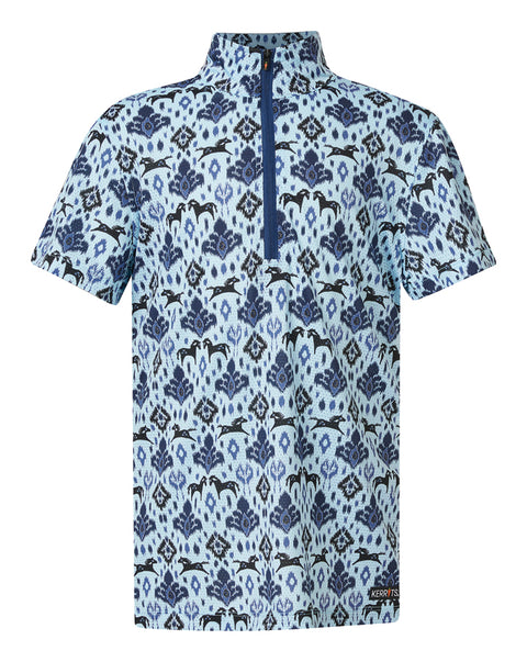 Kerrits® Kids’ Always Cool IceFil® Short Sleeve Print Shirt - Ink Painted Horse / Small - Childs Casual Shirts