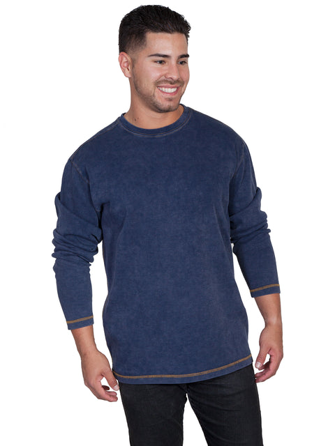 Scully Leather Men’s Long Sleeve Ribknit Shirt