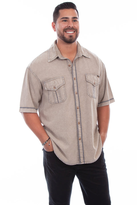 Scully Leather Men’s Voyager Short-Sleeve Shirt