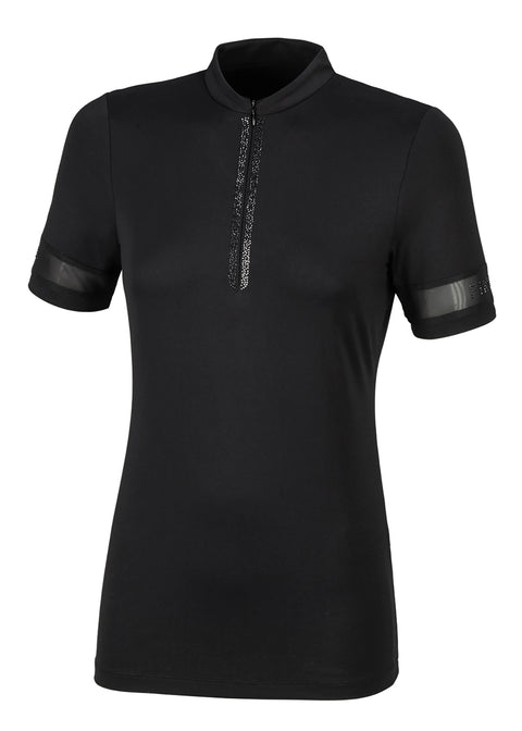 Pikeur® Ladies’ Valine Short Sleeve Shirt - Caviar / 32(4) - Casual Shirts
